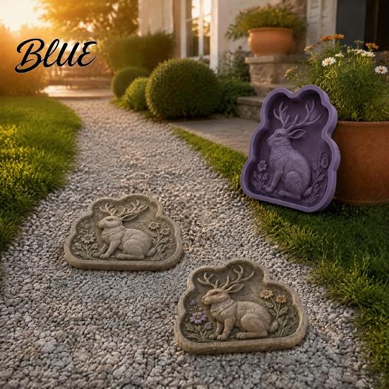 Artistic Patio Entrance Casting Garden Stone Mold Legends Stepping Accents Woodland Silicone Reusable Molds Animal