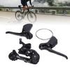 Rear Derailleur Set 2x11 Speed Aluminum Alloy Cycle Rear Derailleur with Brake Lever for Road Cycling