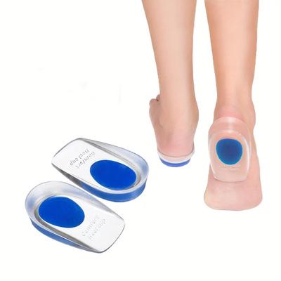 Silicone Heel Pads for Shoes, Heel Cups for Shoe Size Adjustment, Foot Care Insoles for Heel Pain Relief