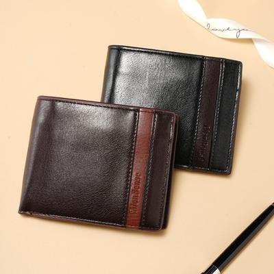New Men'S Practical Wallet Men'S Short Wallet Youth Wallet Large Capacity Durable Wallet