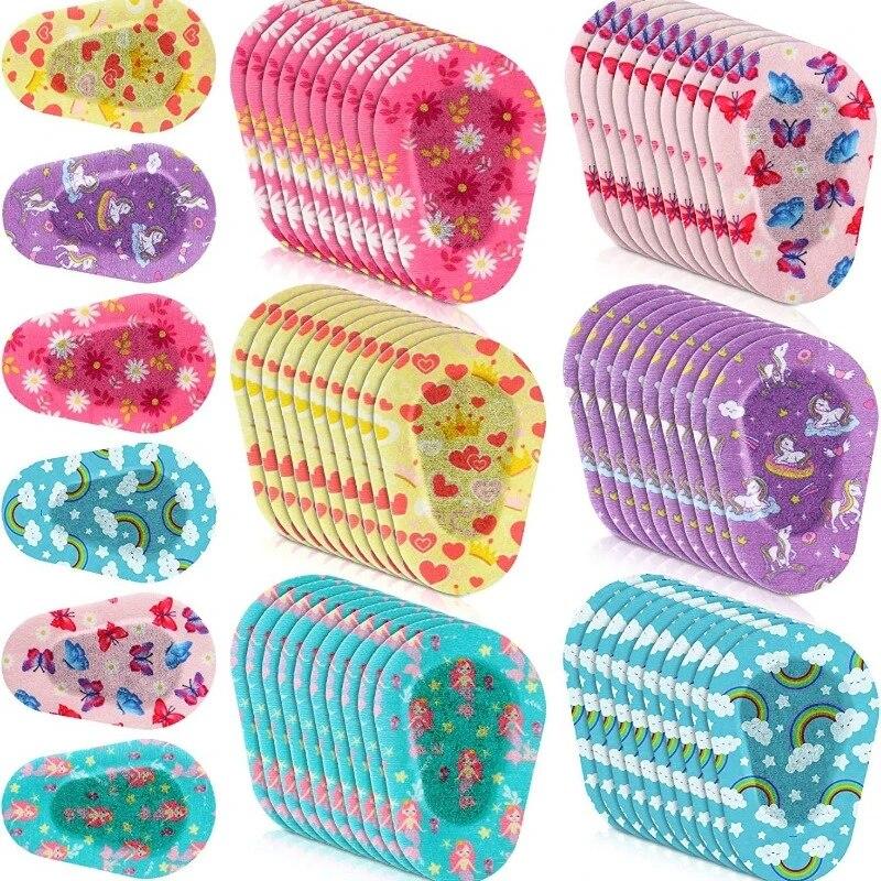 10Pcs New Kids Amblyopia Training Orthoptic Corrected Eyeshade Cartoon Eye Patches Colorful Occlusion  Eye Patch