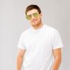 KJOY Sunglasses Retro Metal Frame Sunglasses Yellow Film Night Vision HD Men And Women The Same Durable Lightweight Comfortable