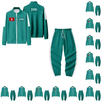 Adults Zipper Sweatshirt Hoodie Sports Casual Sweatshirt And Trousers Set