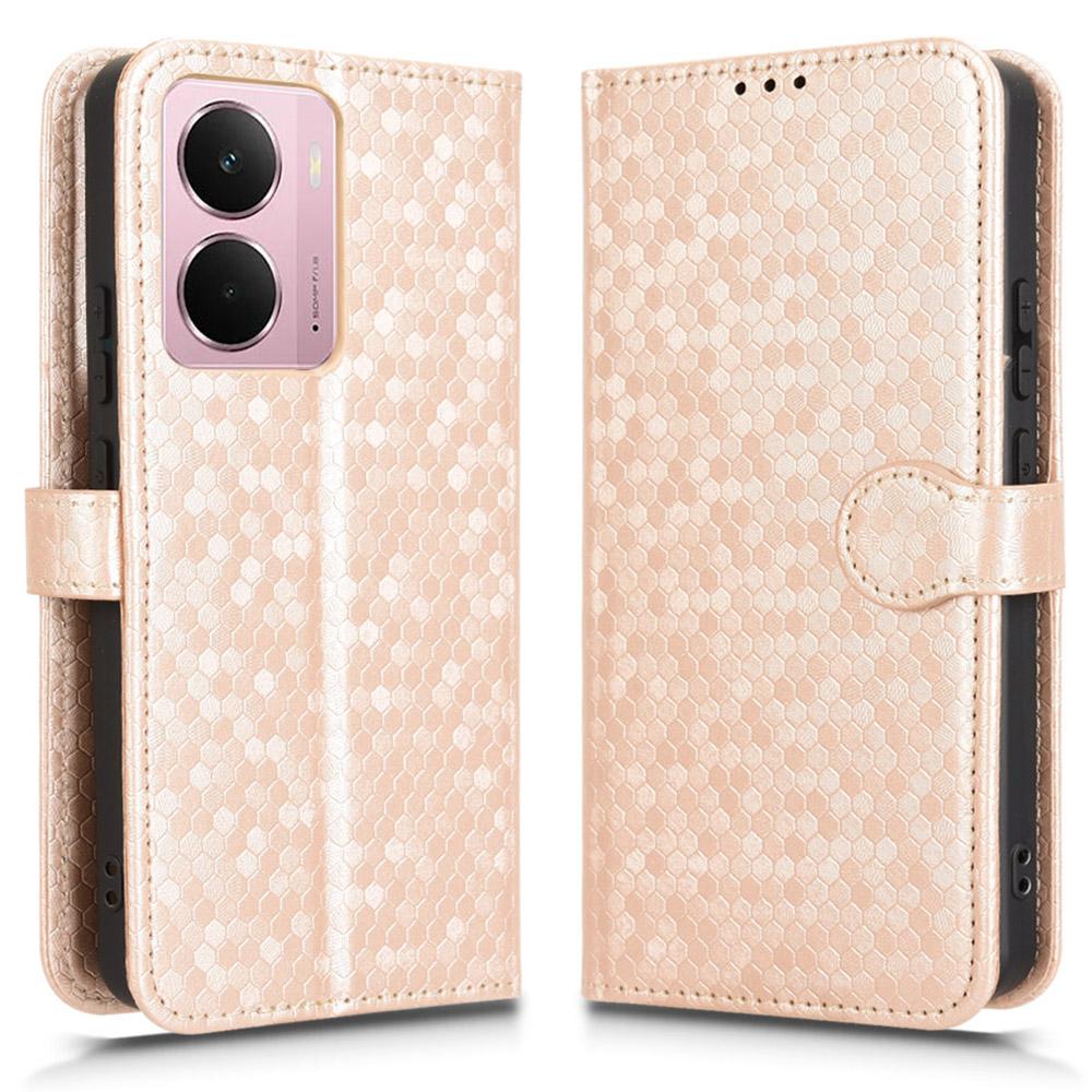 

Wallet Case For Realme P3 5G/Neo7x 5G/14 5G Dot Pattern Imprint PU Leather Phone Cover Rose Gold
