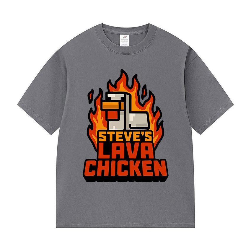 

Steve‘s Lava Chicken Jockey Funny Meme T Shirts Men Women Fashion Humor Cotton T-shirts Vintage Oversized Short Sleeve Tops Tees 4XL