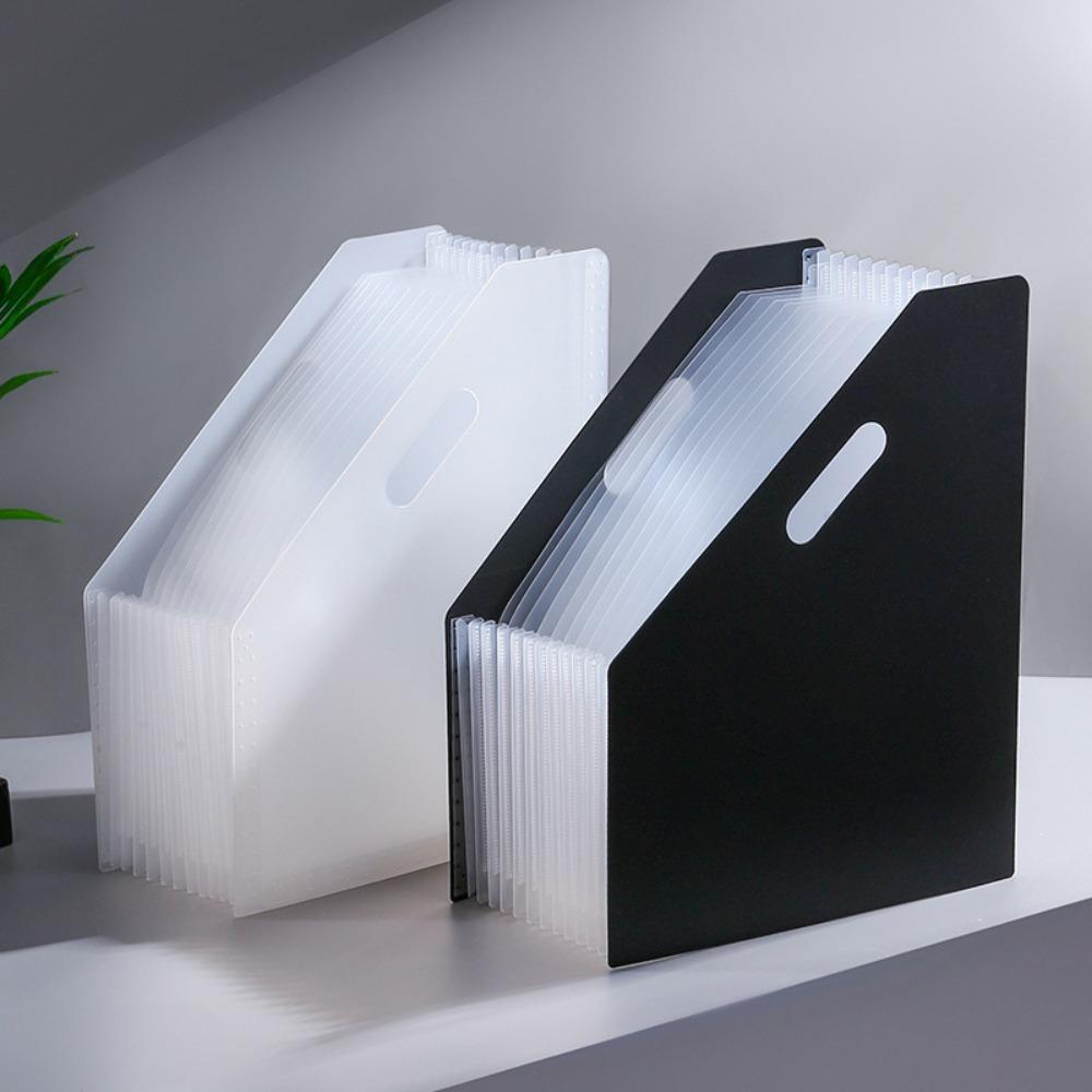 Multilayer Expanding File Folder School Office Stationery Storage Bag Slanted Vertical Organ Bag