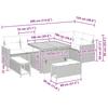 9 Piece Grey Garden Sofa Set with Cushions