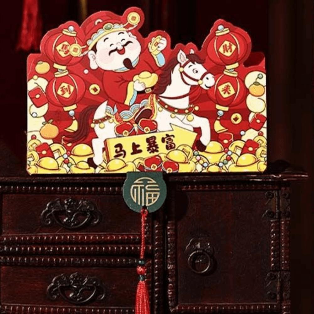 2026 Horse Year Folding Red Envelope Traditional Lucky Money Pocket  Birthday Celebration