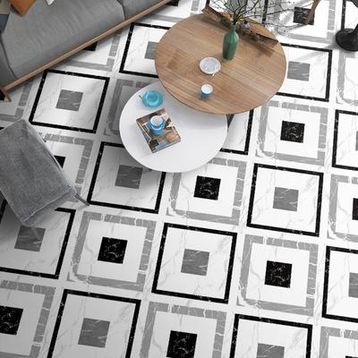 5 uds., azulejos de suelo de mosaico, pegatina gruesa para cocina, armario, baño, decoración del hogar, película dura de cristal autoadhesiva, calcomanías artísticas de pared