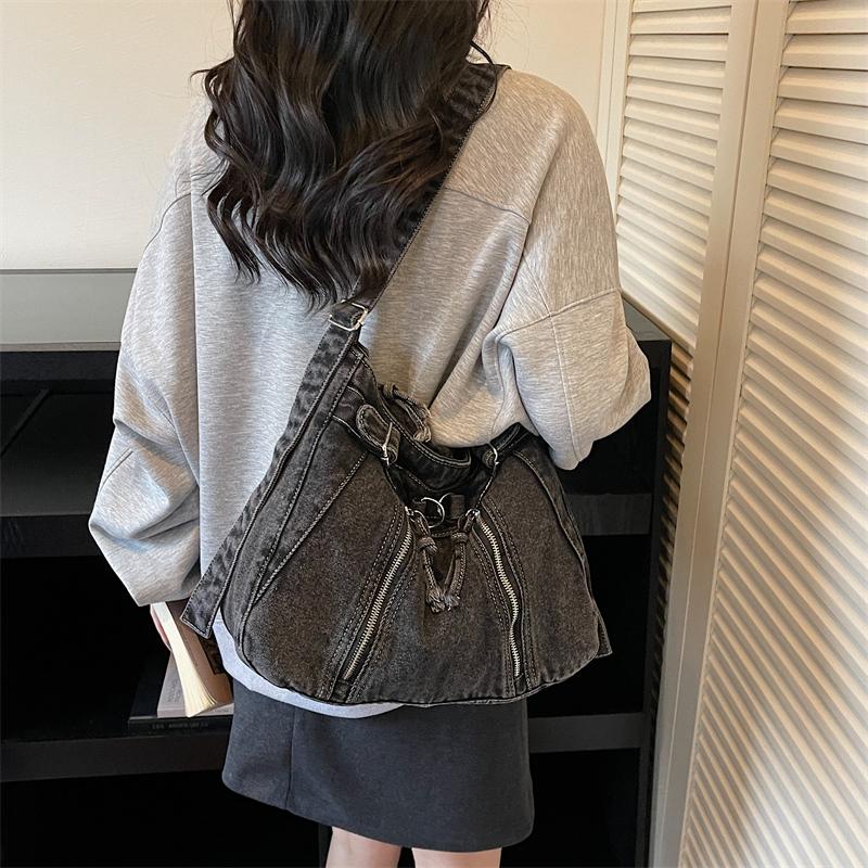 Borsa Tote in Denim da Donna Borsa Grande Capacità Borsa a Spalla Borsa a Tracolla