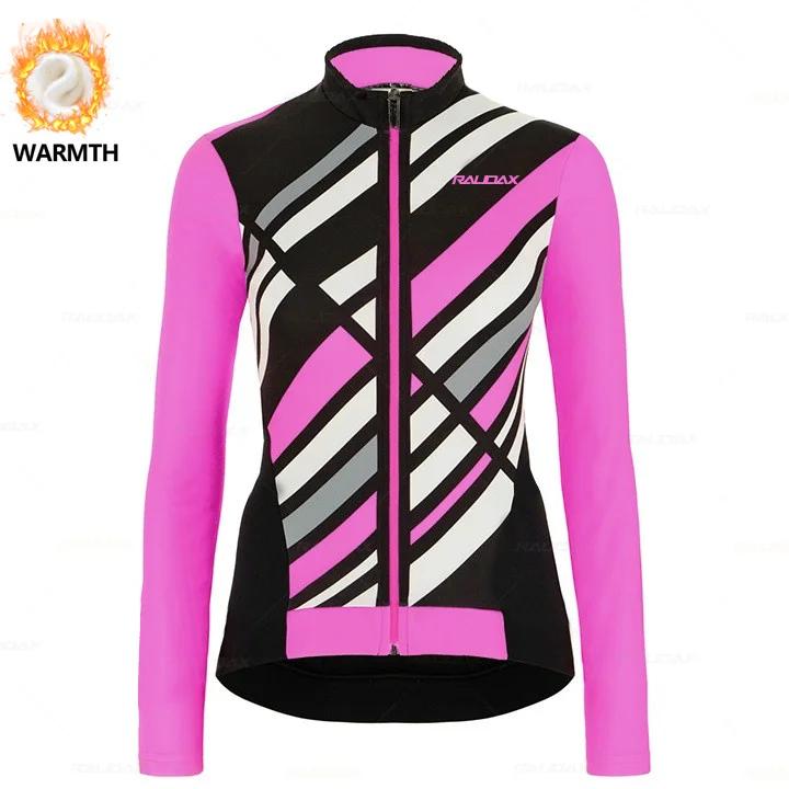 New Women's 2025 Cycling Jersey Set Winter Warm Thermal Fleece Outdoor Riding MTB Ropa Ciclismo Bib Pants Set Cycling Clothing