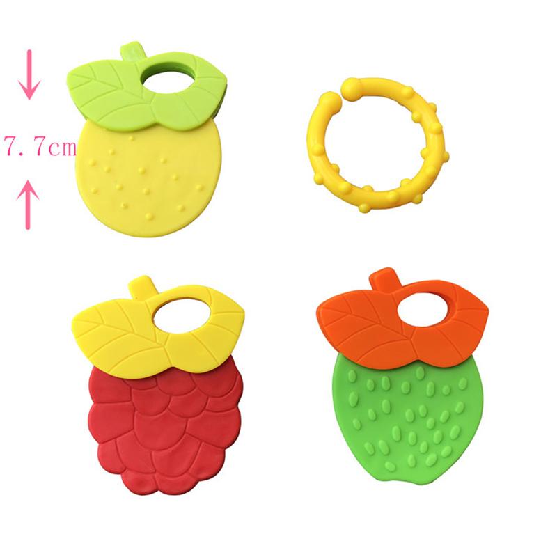 Fruit Shape Baby Silicone Teeth Glue Molar Tooth Fixing Device Rattle Teeth Glue for Infant Dental Development
