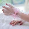1 Pair Nail Art Tulle Photo Bow Glove Fake Pleated Cuff Manicure Photography Props Nail Tips Display Sleeve Fashion Accessories