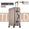 Aluminum-Magnesium Alloy Suitcase with Aluminum Frame, Universal Wheels, Combination Lock - 24" Carry-On for Students & Men's Business Travel.