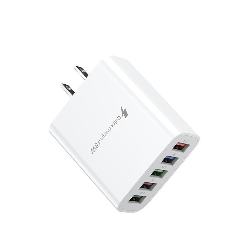 

Новое зарядное устройство для мобильного телефона 5U8.0 с несколькими портами USB, европейские и американские правила, британская головка для быстрой зарядки, 5 В, 3 А, зарядная головка