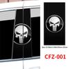 Punisher Skull Blood Stickers Car B-pillar Sticker Waterproof Auto Center Pillar Sunscreen Vinyl Decal Cover Scratch Accessories