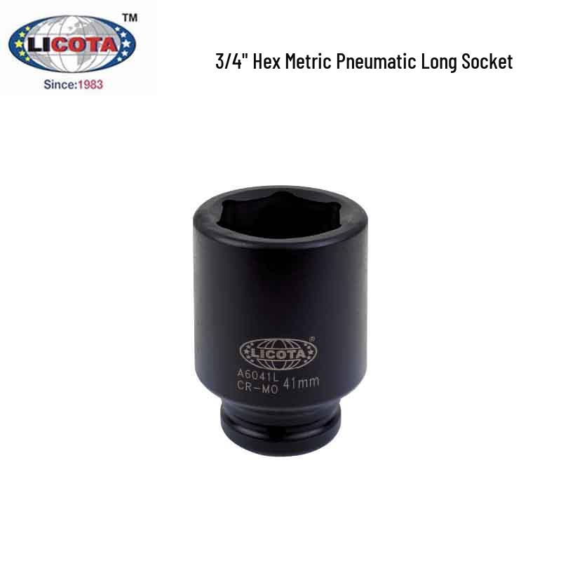 Пневматическая длинная шестигранная головка LICOTA 3/4 A6019L, усиленная, 19-76 мм. 30 mm