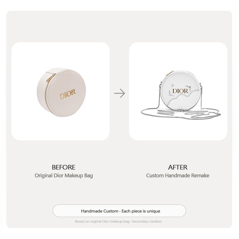Handgefertigte DIY-Make-up-Tasche im Dior-Stil