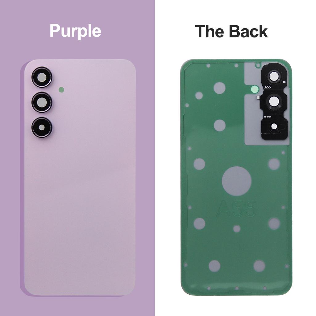 Pro Samsung A55 A55 5G A556B Zadní sklo Kryt baterie Zadní panel krytu dveří Náhradní díly s rámečkem objektivu fotoaparátu