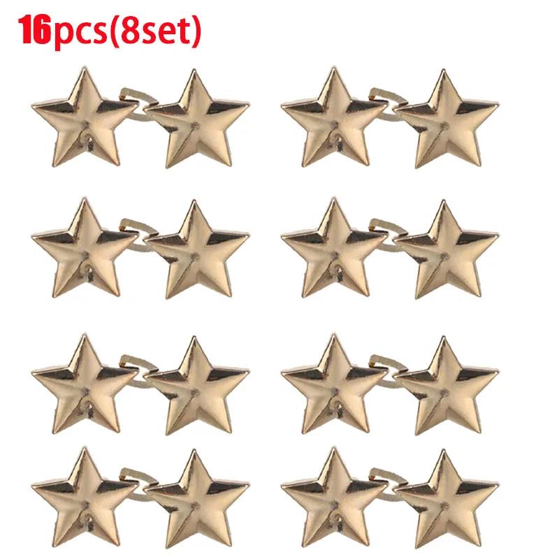 

1/8 набору регульованої пряжки на талії зірчастої форми Джинсові брючні ґудзики Знімна сплавна застібка для талії Аксесуари для одягу Інструмент для шиття своїми руками