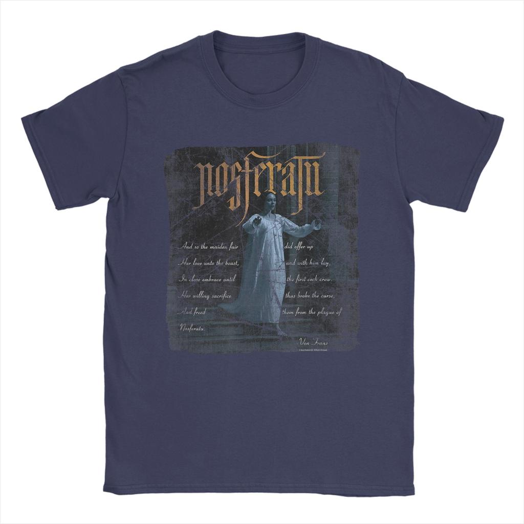 Nosferatu Horror Movie T-Shirt Men Halloween Vampire Gothic Novelty Tees Round Collar Short Sleeve T Shirt Plus Size Clothing