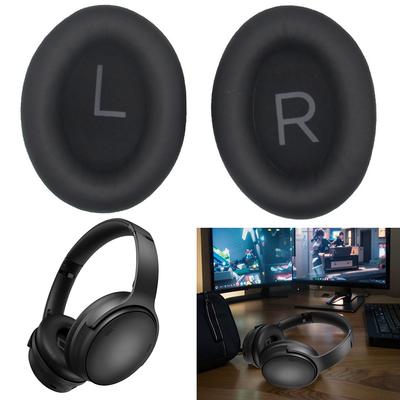 1 Paar Vervangende Oorkussentjes Proteïne Leer Headset Oorkussentjes Oorschelpen Cover Reparatieonderdelen voor Bose QC45 QuietComfort 45
