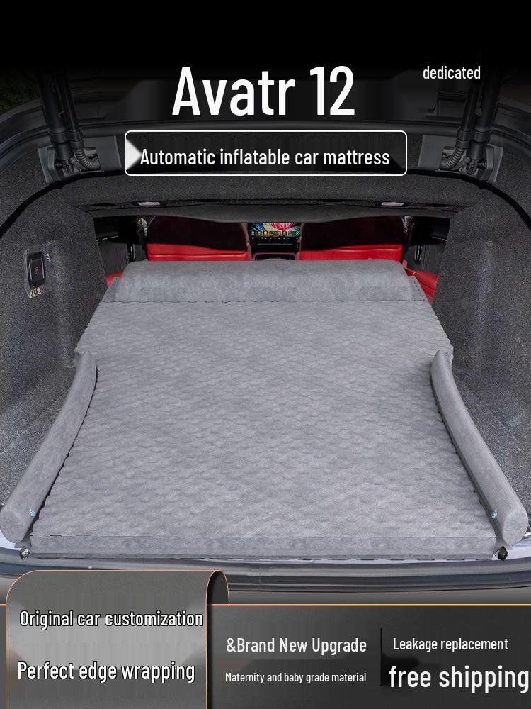 Avatar 12 Car Bed Mattress: Inflatable Rear Seat & Trunk Sleeping Pad