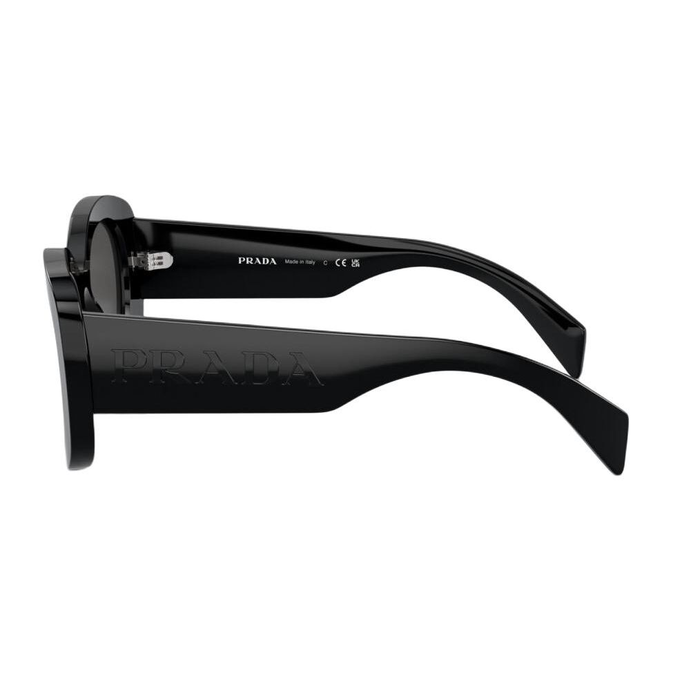 Prada Oval Sunglasses With Logo Acetate Women sunglasses Black PRA13S1AB5S0