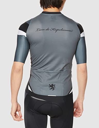 Lion De Kapelmuur Cycling Jersey, Unisex, Race Fit, High-Spec, Short Sleeve, Classico, Gray, Size XS