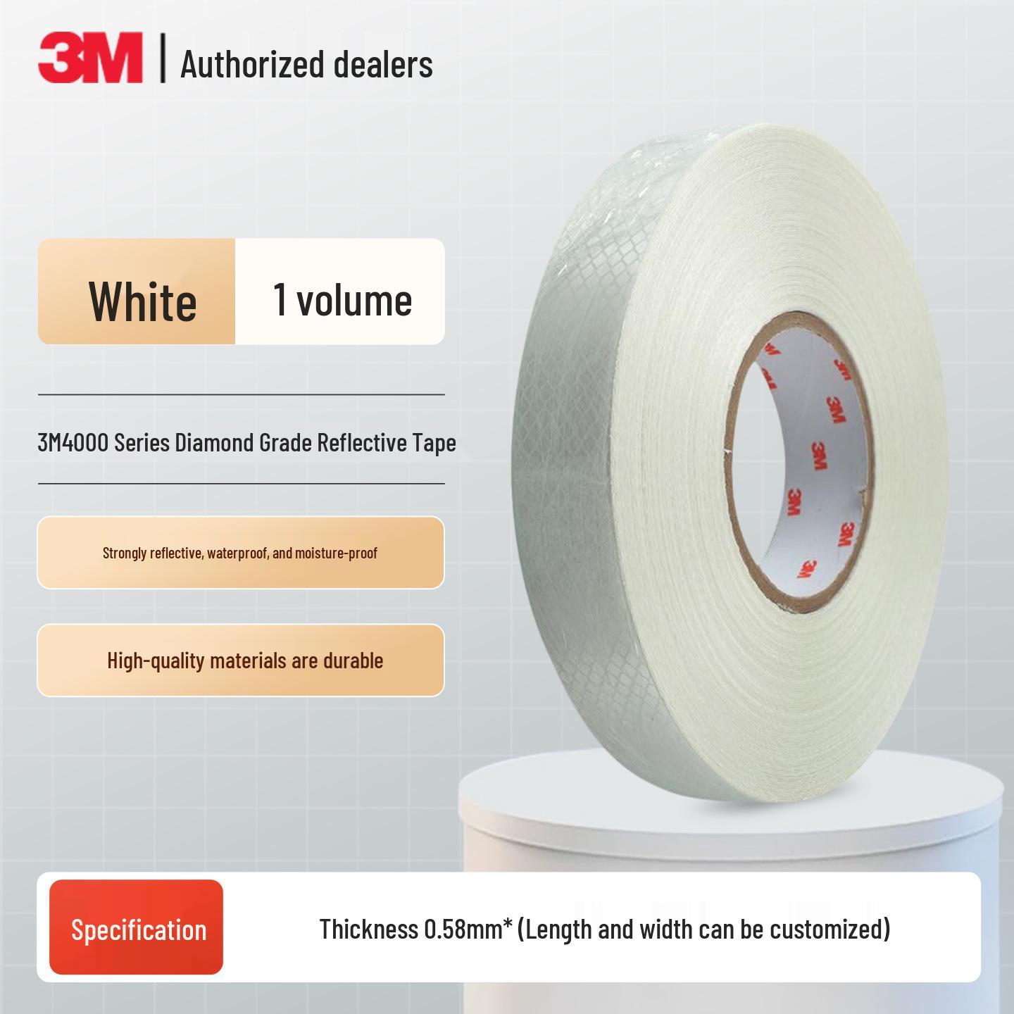 

3M Diamond Grade Reflective Sticker for Cars - Night Safety, DIY, Cuttable