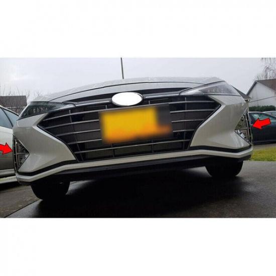 Chrome Front Fog Light Lamp Frame Cover Trim Decor For Hyundai Elantra -