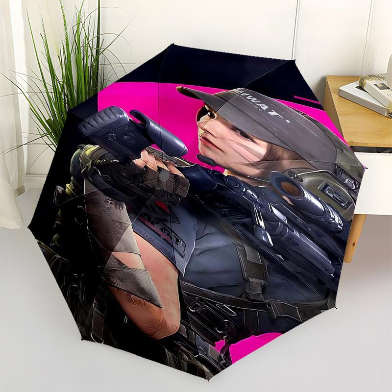 Gamer, Character Themed Automatic Opening and Closing Umbrella, Compact Travel Umbrella, Lightweight and Portable, Suitable for Beach Commut