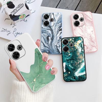 Fashion Marble Soft Silicone Case For Samsung A55 A35 M35 M34 Xiaomi Redmi Note 13 Pro 13C iPhone Huawei Honor 200 Camera Protective Shockproof Cover