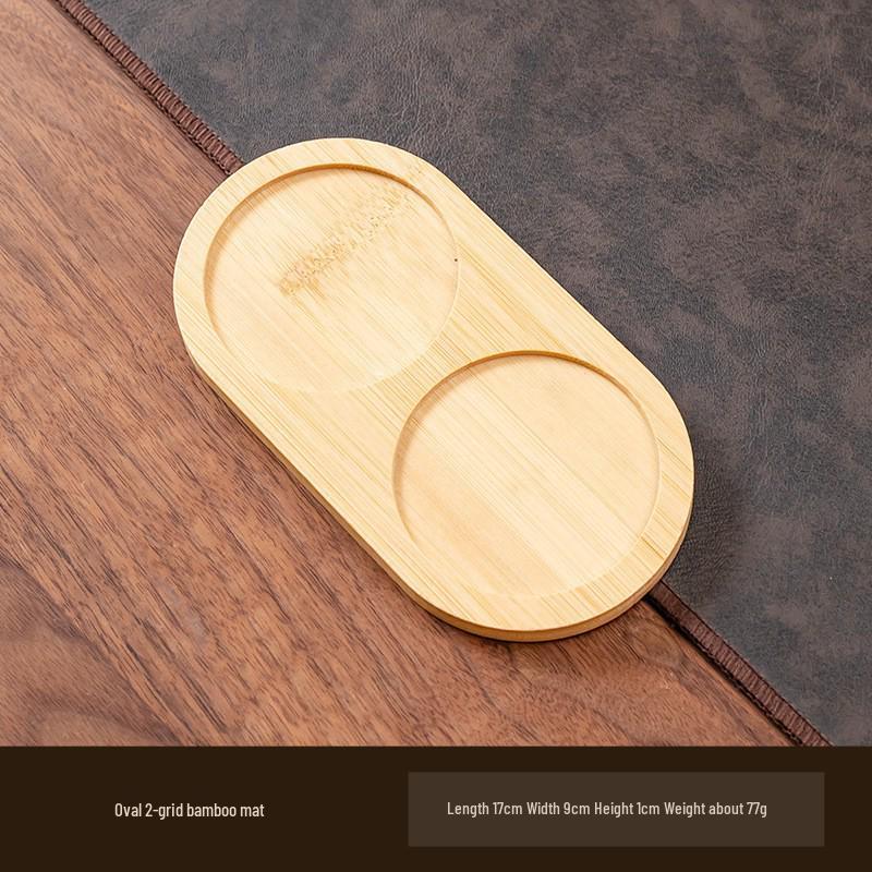 Round Bamboo Anti-Slip Mat & Tray for Indoor Plants, Coasters, and Decor
