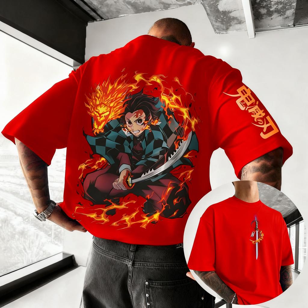Demon Slayer Anime Printed Charcoal Jiro SpringSummer New Y2K Super Style Mens and Womens Streetwear