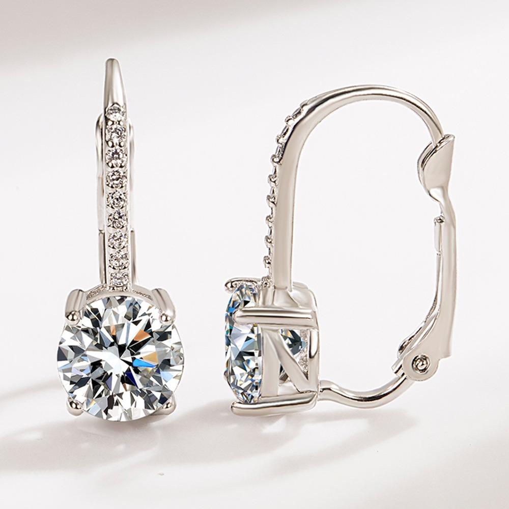 New Earrings, High-end and Elegant, Zircon-encrusted Earrings, Simple Geometric Design, Personalized Earrings, Light Luxury