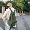 Pure Cotton Canvas Backpack Female Niche Backpack Solid Color Unprinted Large Capacity Student Schoolbag Male Tooling Style