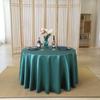 Solid Color Satin Round Table Cloth Tablecloth Table Cover Overlay For Birthday Wedding Banquet Restaurant Festival Party Supply