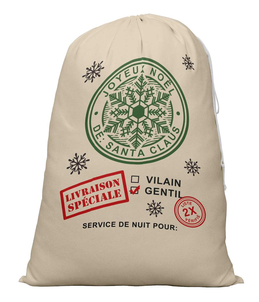 Printtoo Pack Of 2 Drawstring Special Delivery Extra Large Size Christmas Sack Re-Usable Xmas Present Storage 27x20 Inch