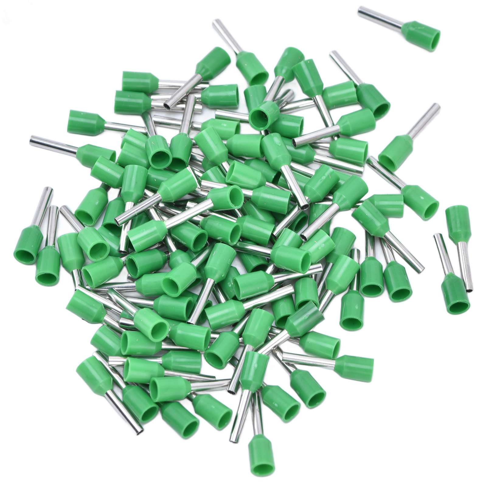

1000 шт. Ізольовані наконечники Електричні штифтові обтискні клеми 16 AWG Кінцеві з єднувачі для проводів Набір E1510 Зелений