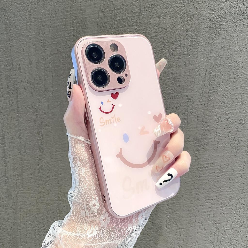 Chuangma Wink Smiley Face Is Suitable for Apple 11promax Mobile Phone Case, the New Iphone11pro Glass Advanced Sense