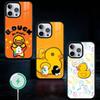 Cute B D-Duck Phone Case For iPhone17,16,15,14,13 Plus,Pro Max Magnetic For Magsafe Wireless Charging
