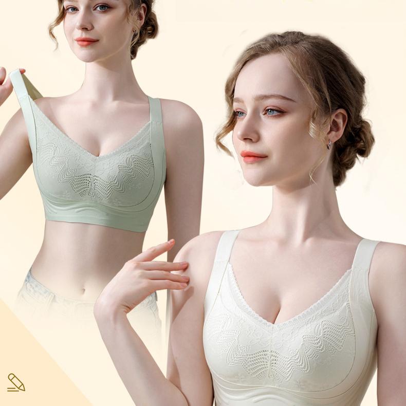 Plus-size Lingerie for Women Thin Close-in Lace-up Bra Seamless and Sexy Bra Push Up Bra