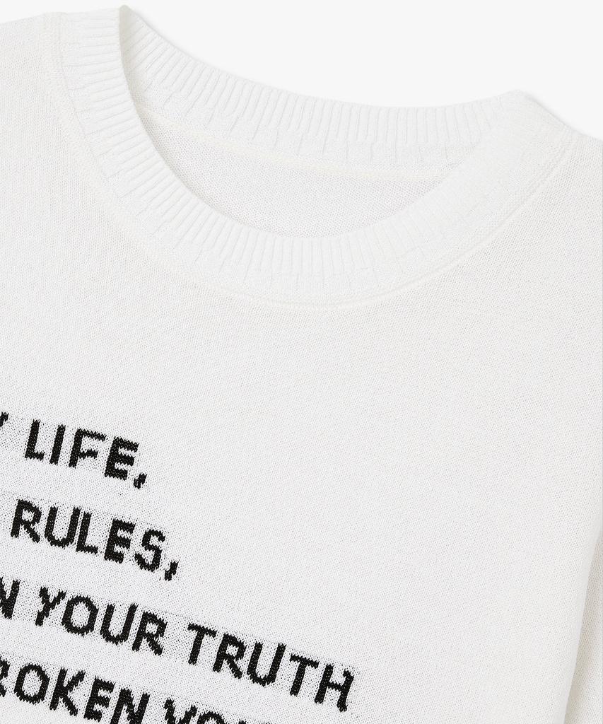 Bobeu Lettering Jacquard Knit Pullover_Ivory 7156350003