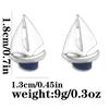 Sports Mens Sailboat Shaped Cufflinks Personality Sailing Boat Design Sleeve Button Father's Day Gift