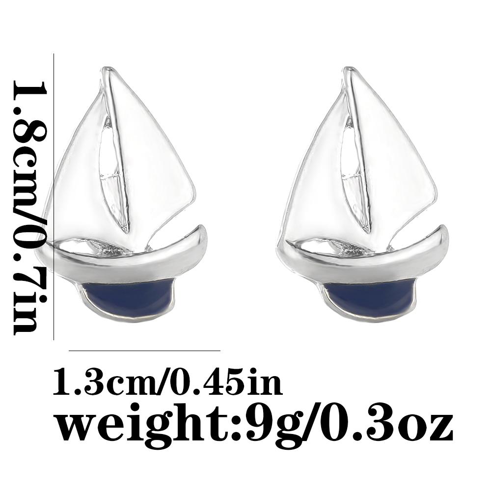Sports Mens Sailboat Shaped Cufflinks Personality Sailing Boat Design Sleeve Button Father's Day Gift