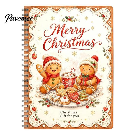 Christmas Money Holder for Cash DIY Spiral Bound Gift Card Book, 5x7 Holiday Booklet, Display Book 10 Pages Merry Cards, Gifts Family, Friends,