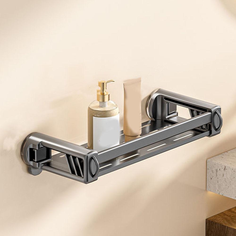 Wall Mounted Shampoo Storage Rack Punch Free Cosmetics Storage Rack Toilet Shampoo Holder  Kitchen
