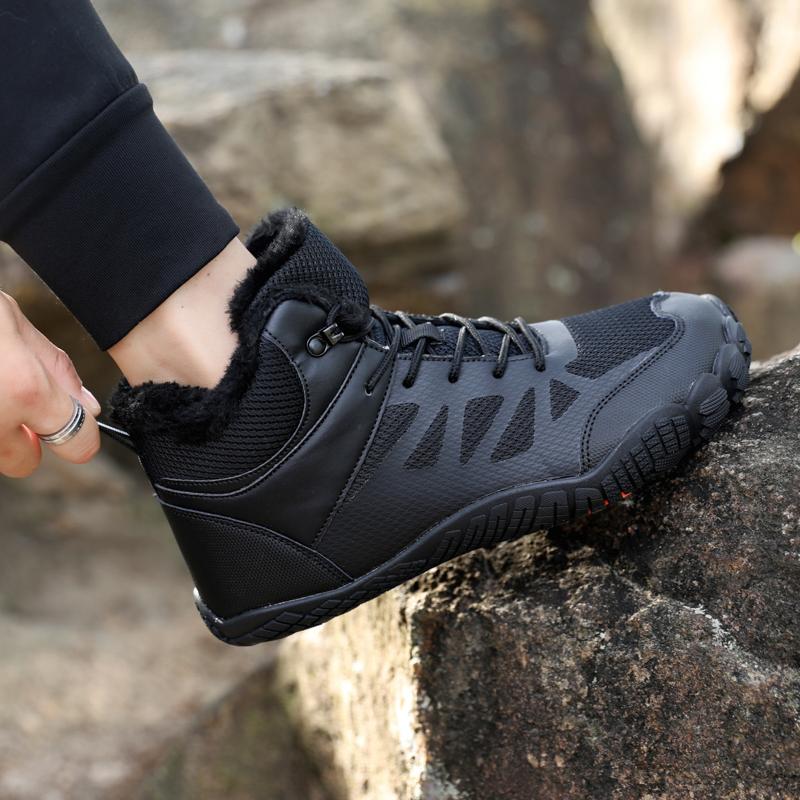 Unisex High-top Snow Boots Plush Hiking Sports Shoes Warm Winter Sneakers Non-slip Outdoor Walking Boots