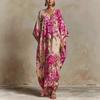 Summer New European and American Style Women's Clothing Loose Long Dress Dress Printed Robe
